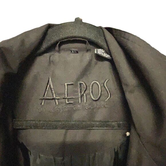 Aeros by Kirsten Blake ~ Black Parka Jacket w/ Hood ~ size XL - Picture 6 of 11